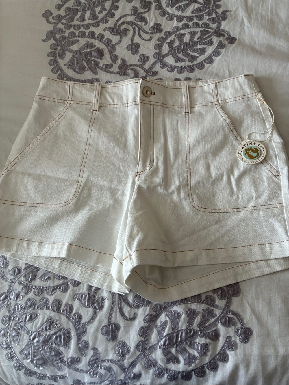 Spartina 449 off-white High-Waist Casual Shorts